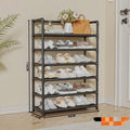 Multi-Layer Storage Rack Plastic Iron 6 Layers White
